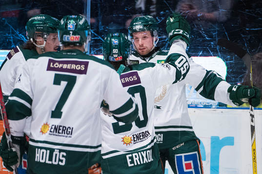 Färjestads spelare jublar