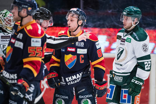 Djurgårdens Calle Ridderwall och Färjestads Per Åslund