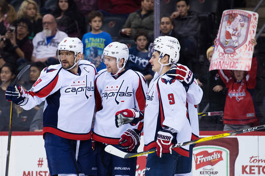 Capitals Alexander Ovechkin, Evgeny Kuznetsov och Dmitry