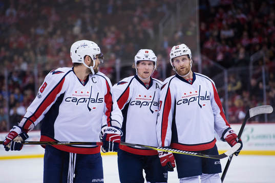 Capitals Alexander Ovechkin, Nicklas Bäckström och Karl