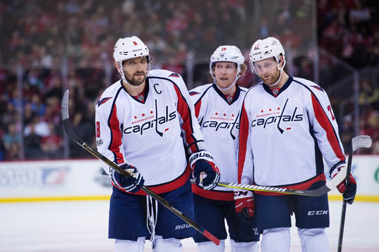Capitals Alexander Ovechkin, Nicklas Bäckström och Karl