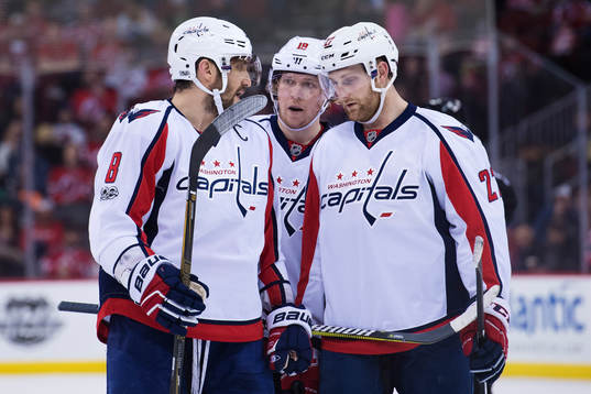 Capitals Alexander Ovechkin, Nicklas Bäckström och Karl