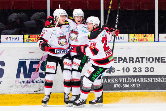 Malmö Redhawks Christoffer Forsberg jublar