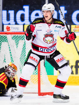 Malmö Redhawks Fredrik Händemark jublar