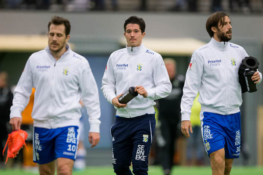 IFK Göteborgs Tobias Hysén, David Boo Wiklander och