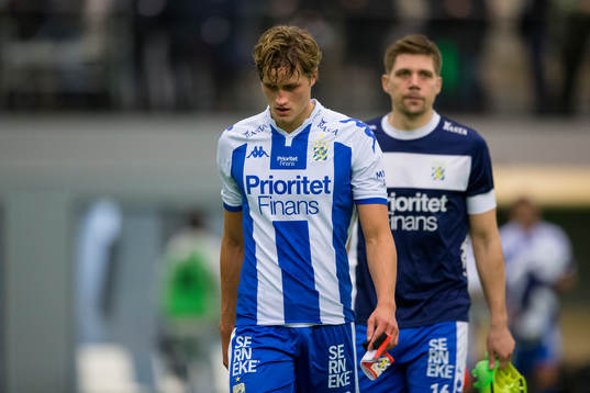 IFK Göteborgs Thomas Rogne och Mikael Boman deppar