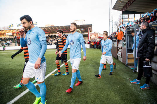 Malmö FFs Behrang Safari, Lasse Nielsen och Oscar Lewicki