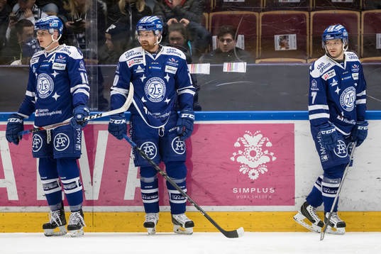 Leksands Mattias Ritola och Martin Karlsson och Johan