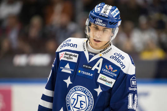 Leksands Jon Knuts  i ishockeymatchen i SHL mellan Leksand