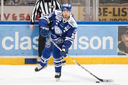 Leksands Markus Lauridsen  i ishockeymatchen i SHL mellan