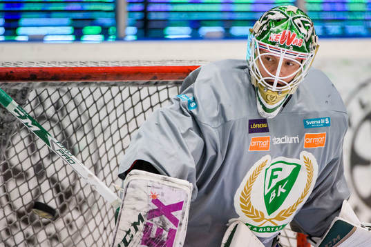 Färjestads målvakt Lars Haugen