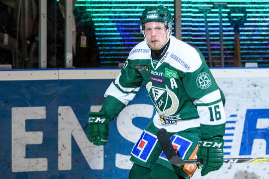 Färjestads Alexander Johansson jublar