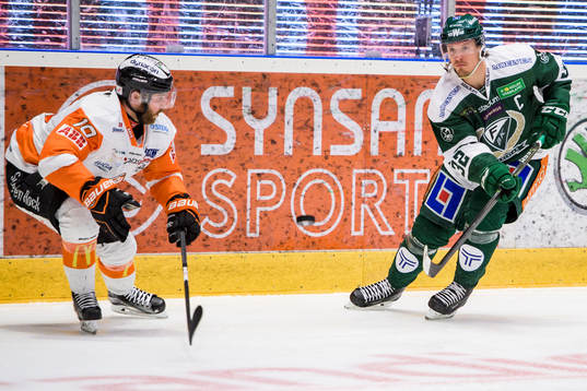 Karlskronas Mattias Guter och Färjestads Magnus Nygren