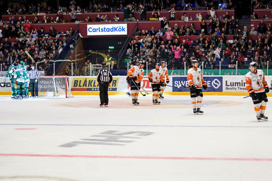 Färjestads spelare jublar