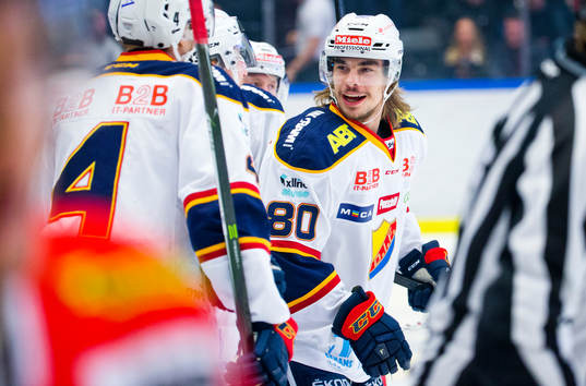 Djurgårdens Gustav Possler gör 0-1 och jublar