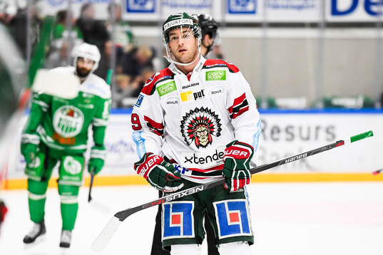 Frölundas Casey Wellman jublar