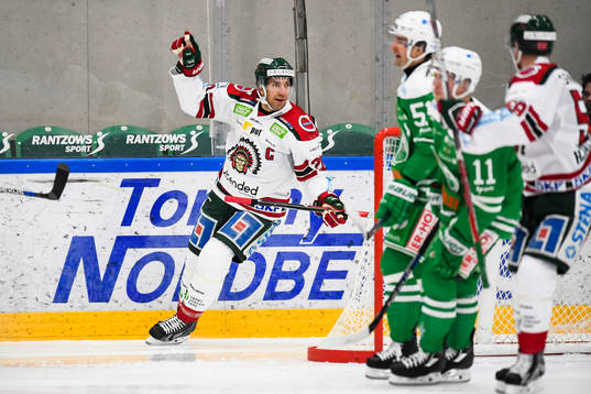 Frölundas Joel Lundqvist jublar