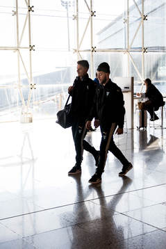 Markus Rosenberg och Erdal Rakip har landat på flygplatsen
