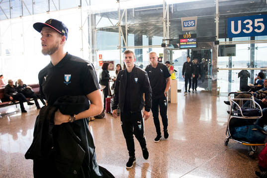 Målvakt Fredrik Andersson, Teddy Bergqvist och Franz