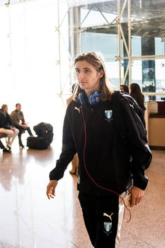 Pawel Cibicki har landat på flygplatsen i Barcelona