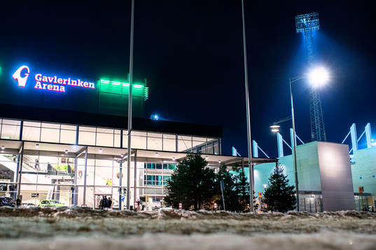 Exteriör på Gavlerinken Arena före ishockeymatchen i SHL