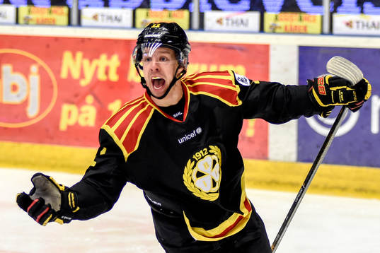 Brynäs Kevin Clark jublar