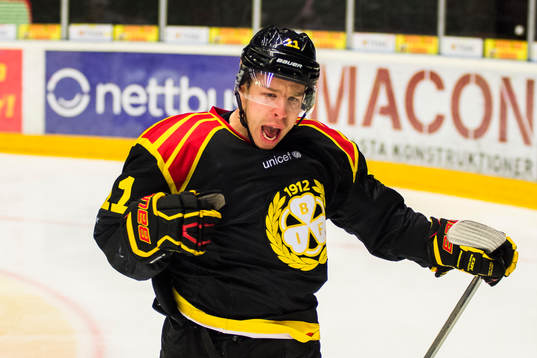 Brynäs Kevin Clark jublar