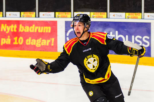 Brynäs Kevin Clark jublar