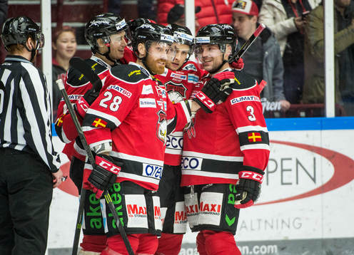 Malmö Redhawks Robin Alvarez, Ilari Filppula, Jens Olsson