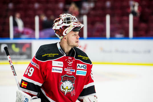 Malmö Redhawks målvakt Oscar Alsenfelt