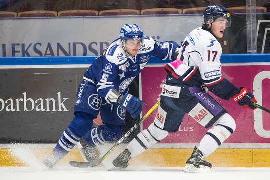 Leksands Ben Youds och Linköpings Henrik Törnqvist  i