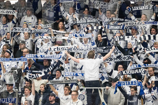 Leksands fansen i ishockeymatchen i SHL mellan Leksand och