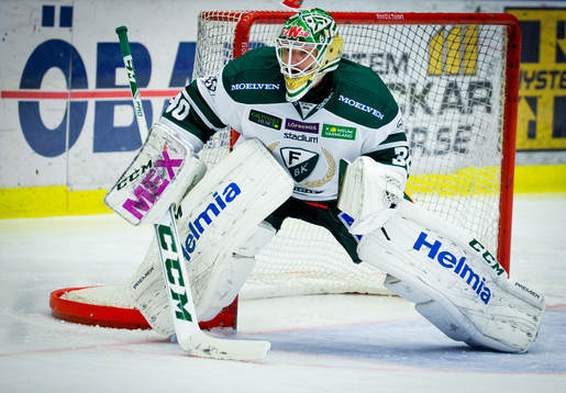 Färjestads målvakt Lars Haugen