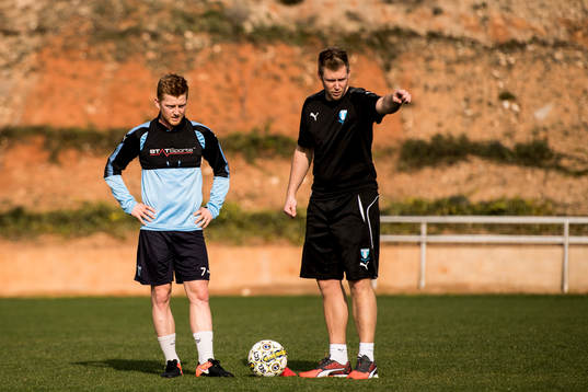 Anders Christiansen och sjukgymnast Jesper Robertsson