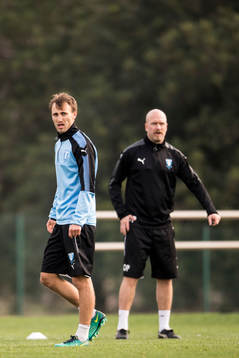 Magnus Wolff Eikrem och assisterande tränare Olof Persson