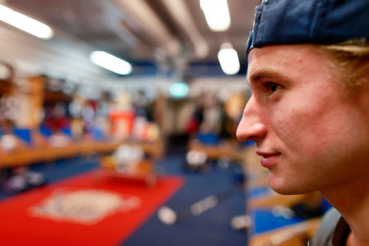 Linköpings Jakob Lilja före ishockeymatchen i SHL mellan