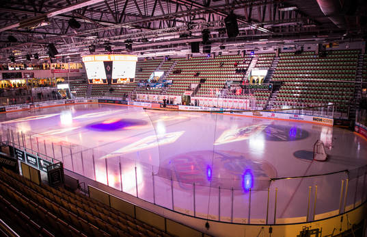 ABB arena invändigt innan ishockeymatchen i SHL mellan