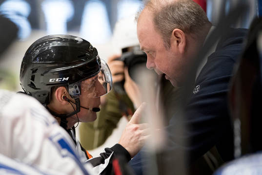 Domare Wolmer Edqvist och Leksands tränare Per-Erik