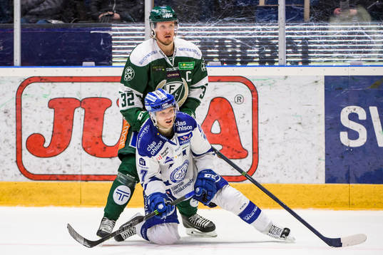 Färjestads Magnus Nygren och Leksands Johan Olofsson