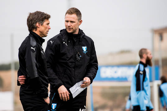 Assisterande tränare Jens Fjellström och tränare Magnus