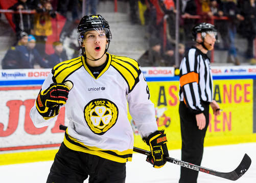 Brynäs Oskar Lindblom jublar