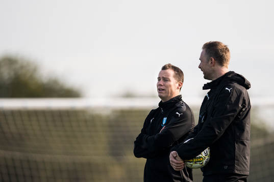Sportchef Daniel Andersson och tränare Magnus Pehrsson