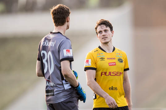 Elfsborgs Jörgen Horn och målvakt Tim Rönning