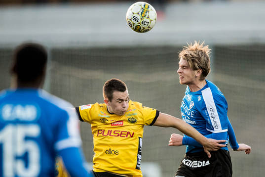 Elfsborgs Rasmus Rosenqvist och Halmstads Marcus Mathisen