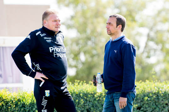 IFK Göteborgs tränare Jörgen Lennartsson i samt med