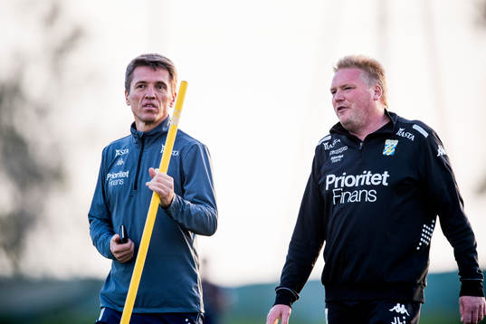 Sportchef Mats Gren och tränare Jörgen Lennartsson