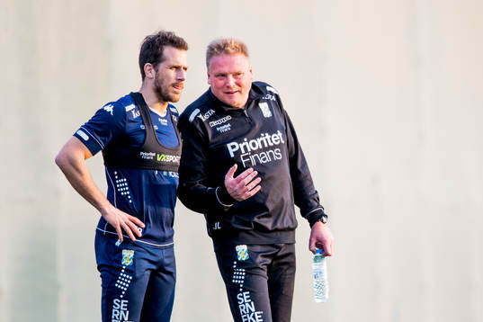 Tobias Hysén och tränare Jörgen Lennartsson