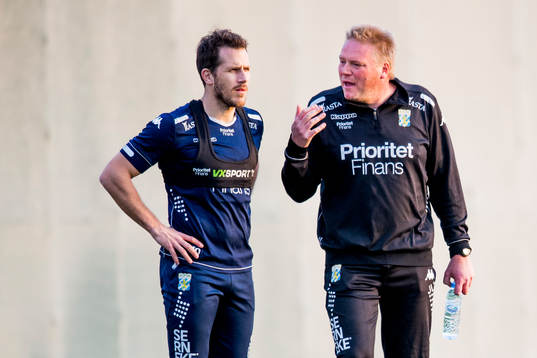 Tobias Hysén och tränare Jörgen Lennartsson