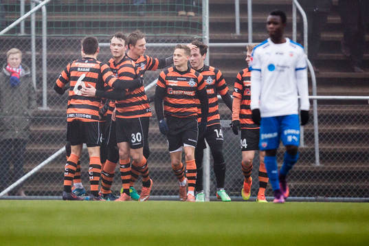 Helsingørs spelare jublar