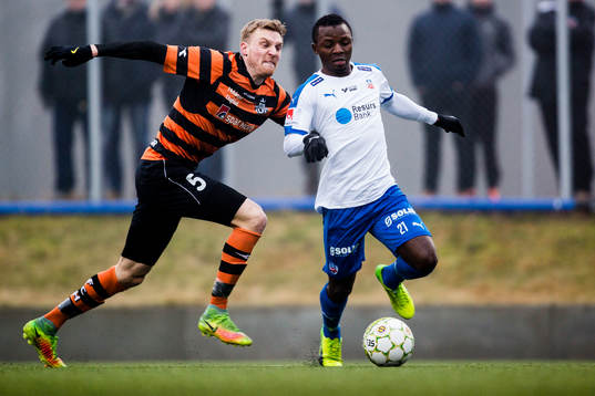 Andreas Holm Jensen och Helsingborgs Monday Samuel